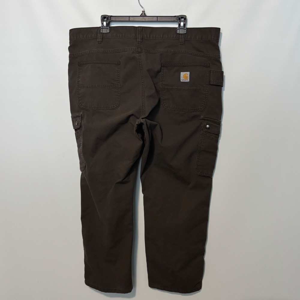 Carhartt Ripstop Cargo Pants Mens 42x30 Brown Coffee Rugged Flex Work BN5461 - Picture 4 of 11